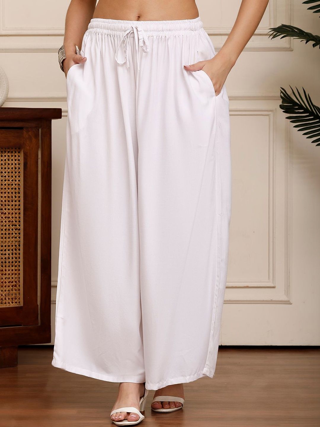KALINI Women Flared Ethnic Palazzos-picture-17