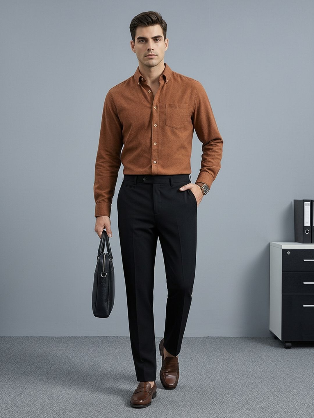 INVICTUS Men Slim Fit Formal Trousers-picture-21