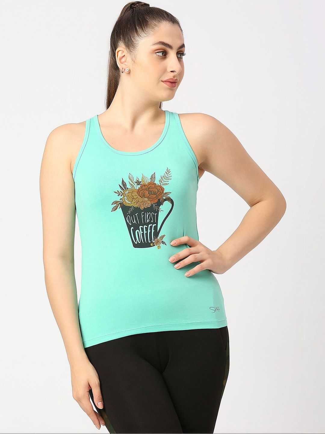 Lovable Sport Floral Print Tank Sleeveless Top-picture-10