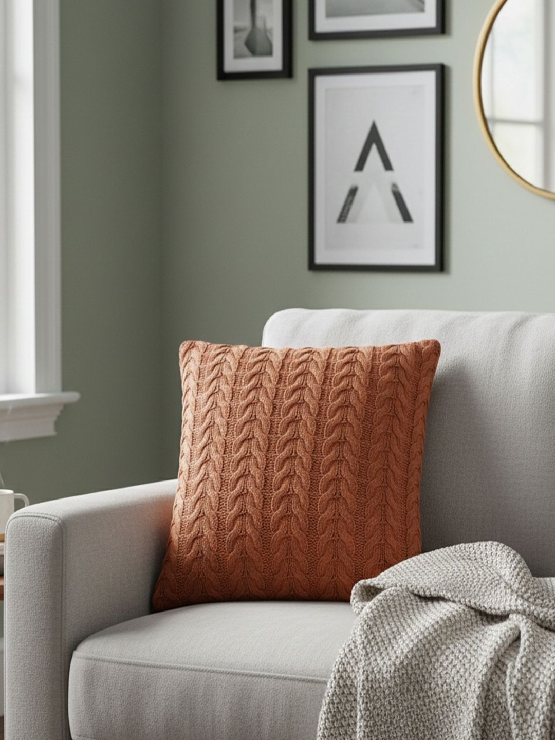 Pluchi Brown Abstract Cushion Covers-image-36