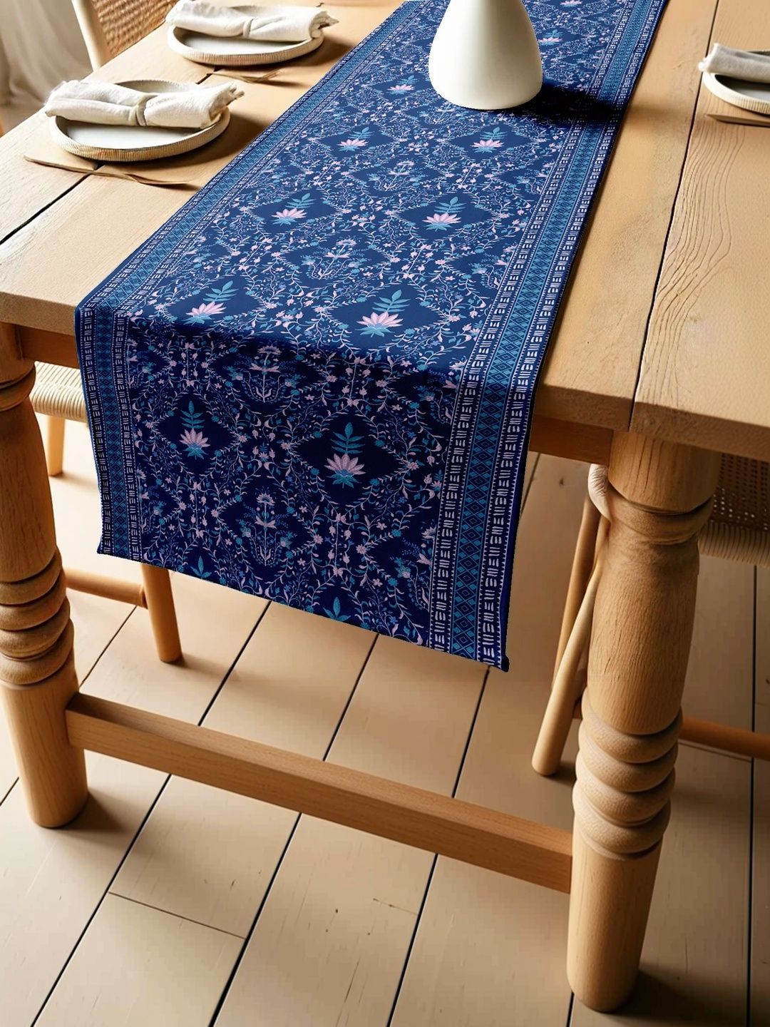 Vargottam Blue Printed Pure Cotton Table Runners-image-15
