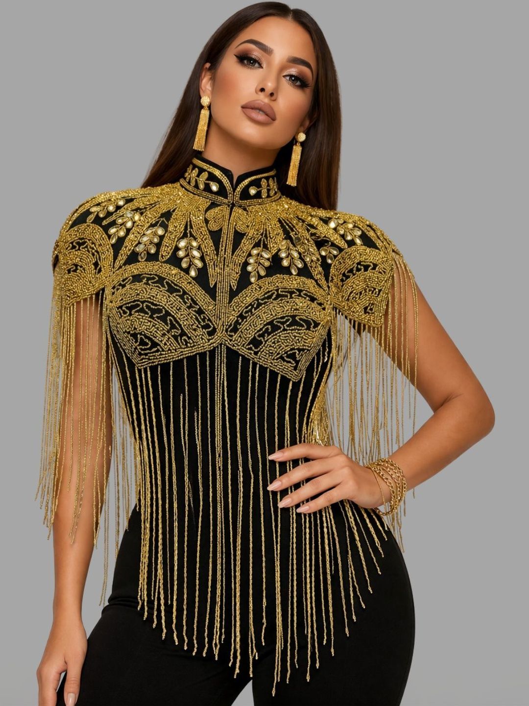 THE HOUSE OF THREADS Women Party Embellished Shrug-picture-24