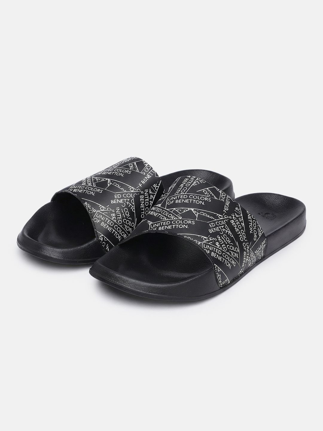 United Colors of Benetton Men Typography Printed Sliders-picture-22