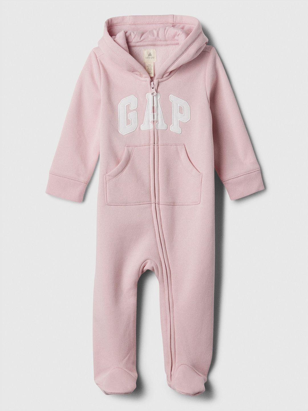 GAP Infant Boys Hooded Brand Logo Embroidered Rompers-image-38