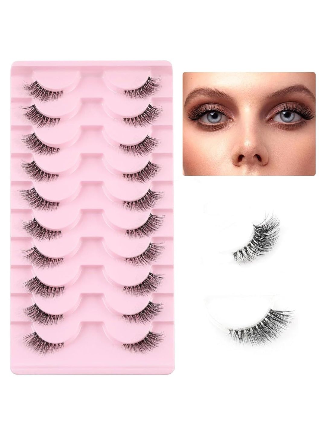 MAYCREATE Natural Cat Eye Lashes - 10 Pairs-picture-22