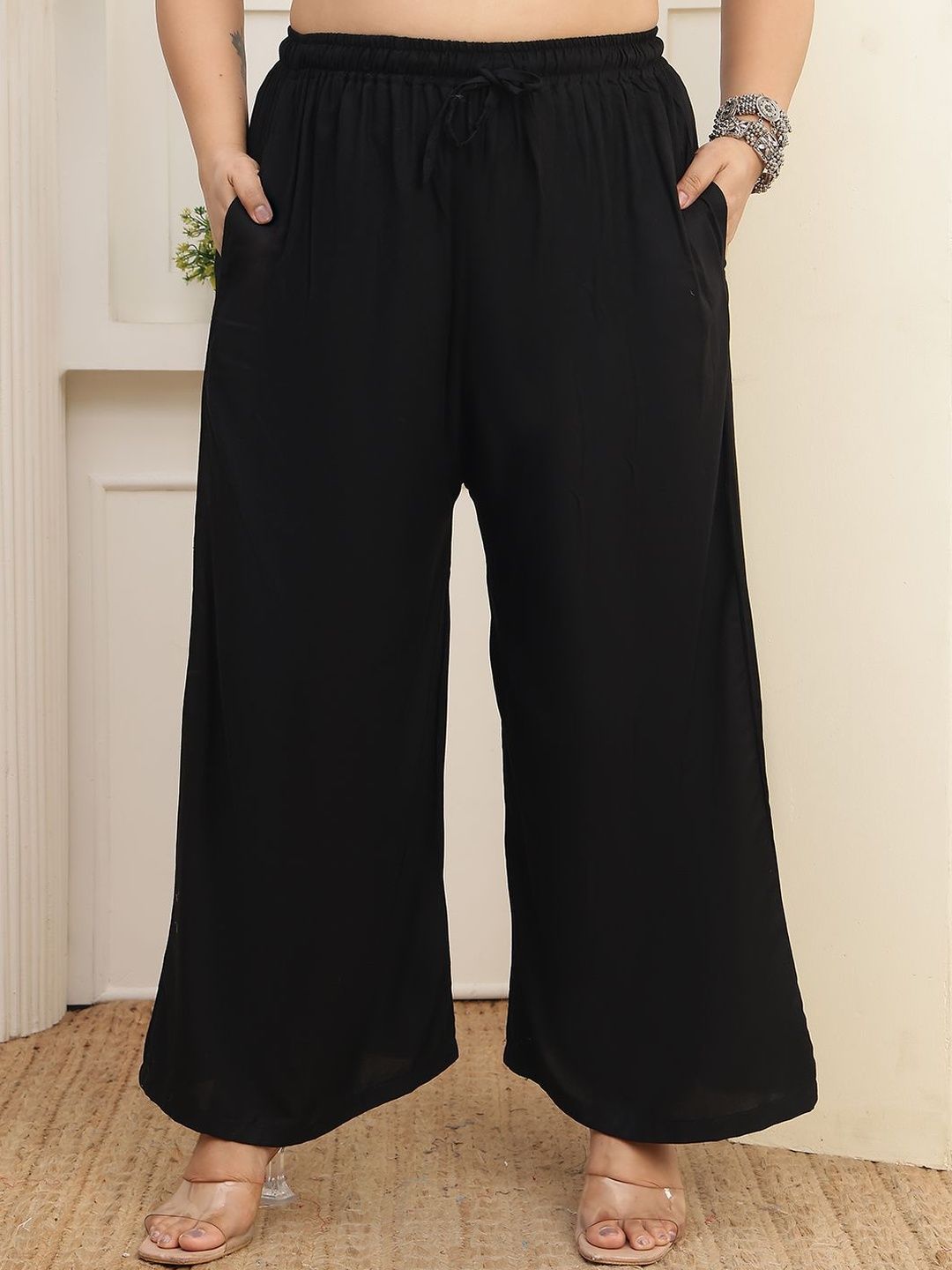 KALINI Women Flared Ethnic Palazzos-picture-46