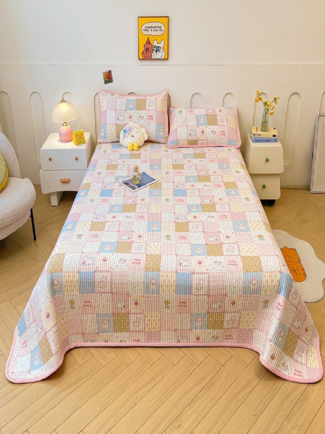 JC HOME 162TC Printed Double King Bedcover With 2 Pillow Cover-picture-28