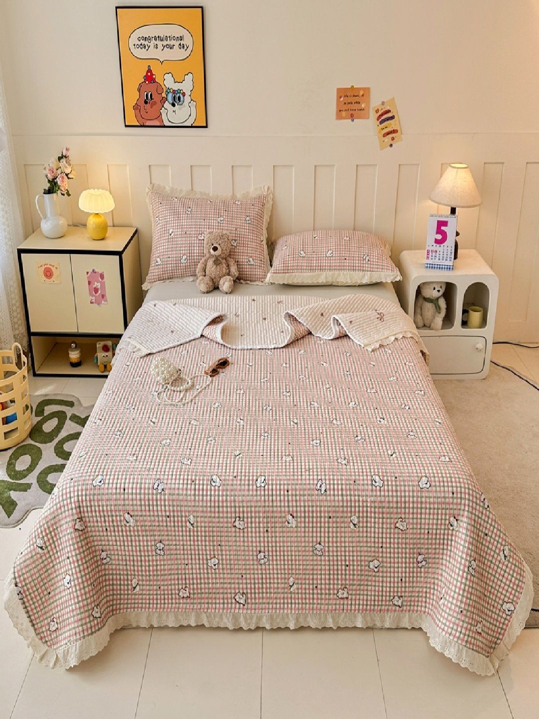 JC HOME 162TC Printed Superking Bedcover With 2 Pillow Cover-picture-38