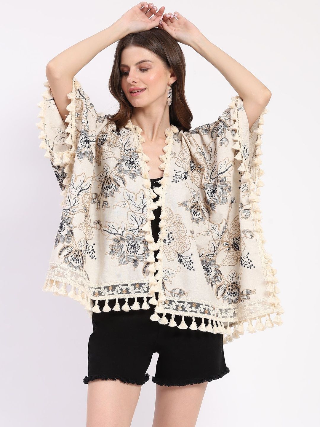 Global Republic Women Printed Embroidered Shrug-image-47