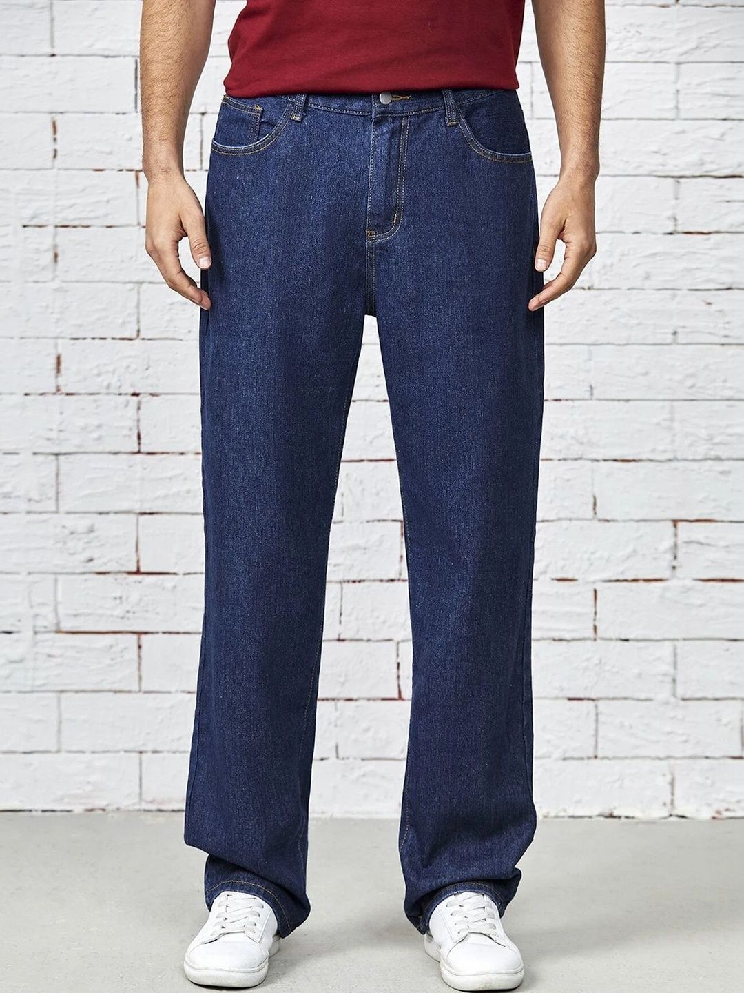 UNITED DENIM Men Loose Relaxed Fit Mid-Rise Stretchable Jeans-picture-14