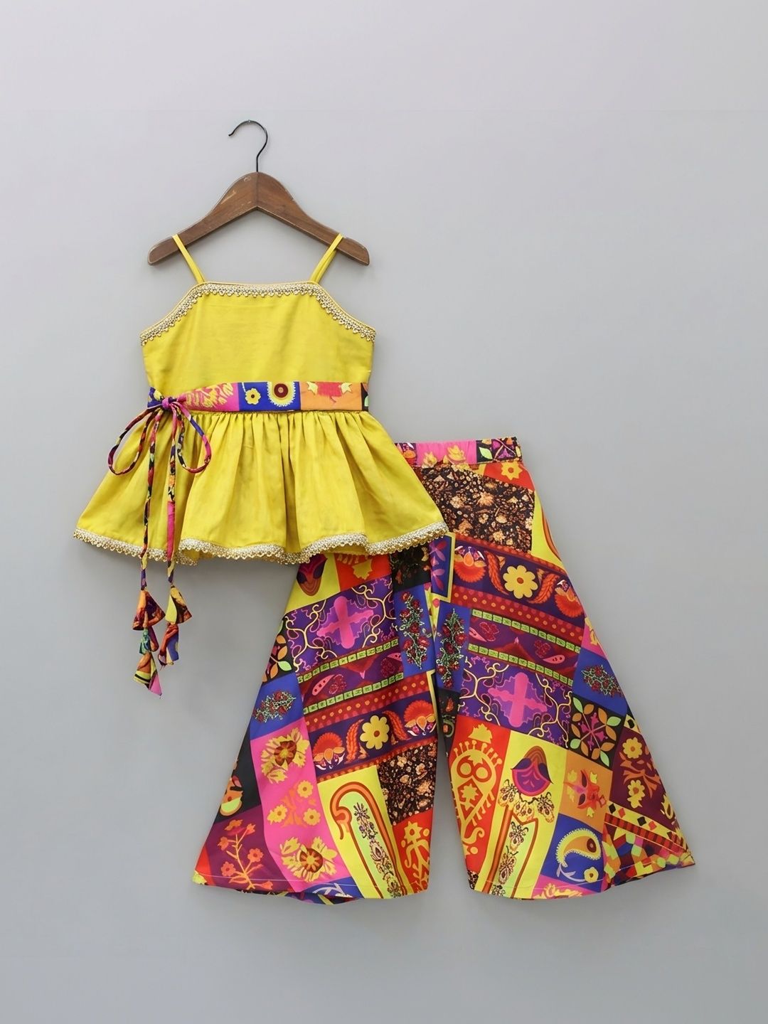 SHAHUDI DESIGNER Girls Printed Top with Palazzos-picture-50