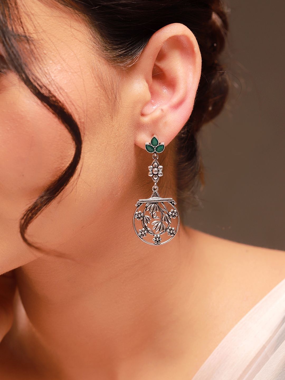 Voylla Floral Drop Earrings-picture-14