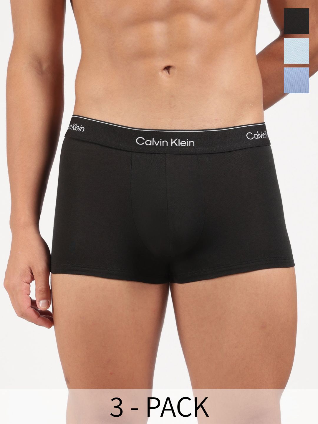 Calvin Klein Underwear Men Pack of 3 Cotton Solid Trunks-picture-39