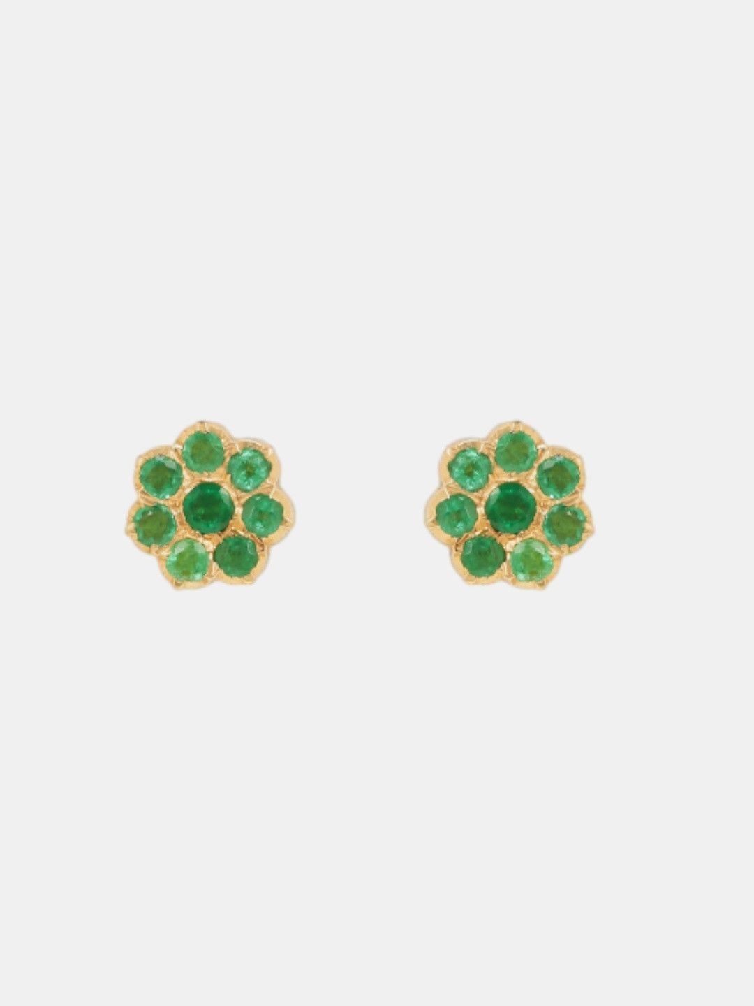 C KRISHNIAH CHETTY JEWELLERS PVT LTD 22 KT Emeralds Stone Studded Gold Earrings - 7.92 g-picture-33
