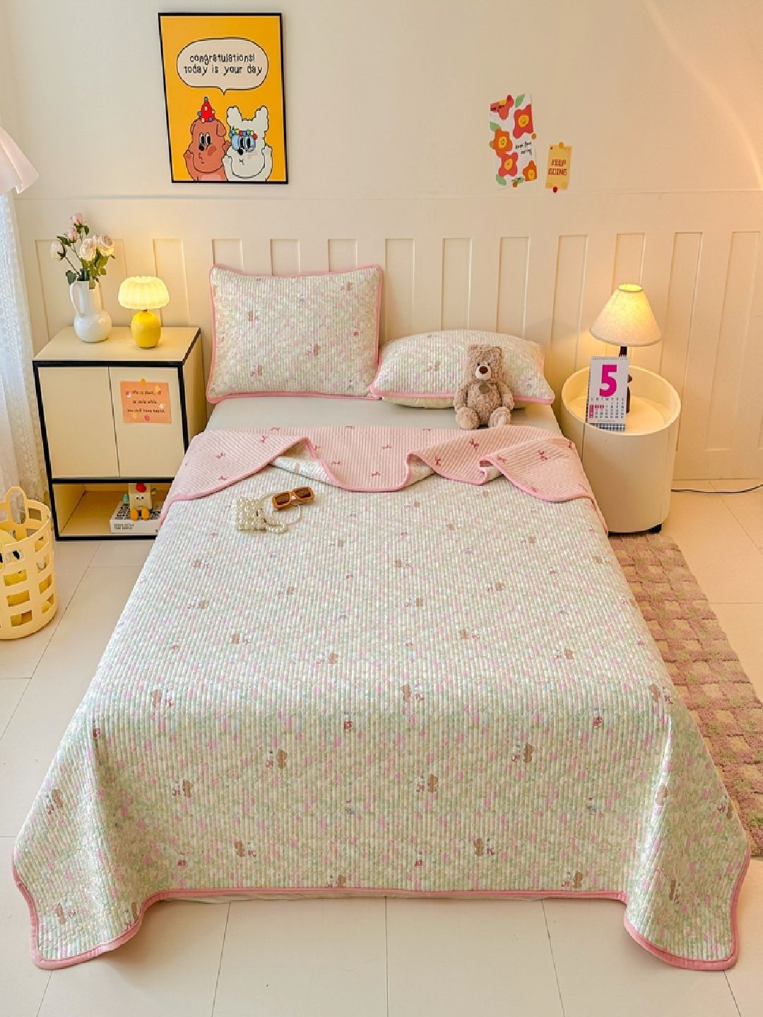 JC HOME 162TC Printed Superking Bedcover With 2 Pillow Cover-picture-27