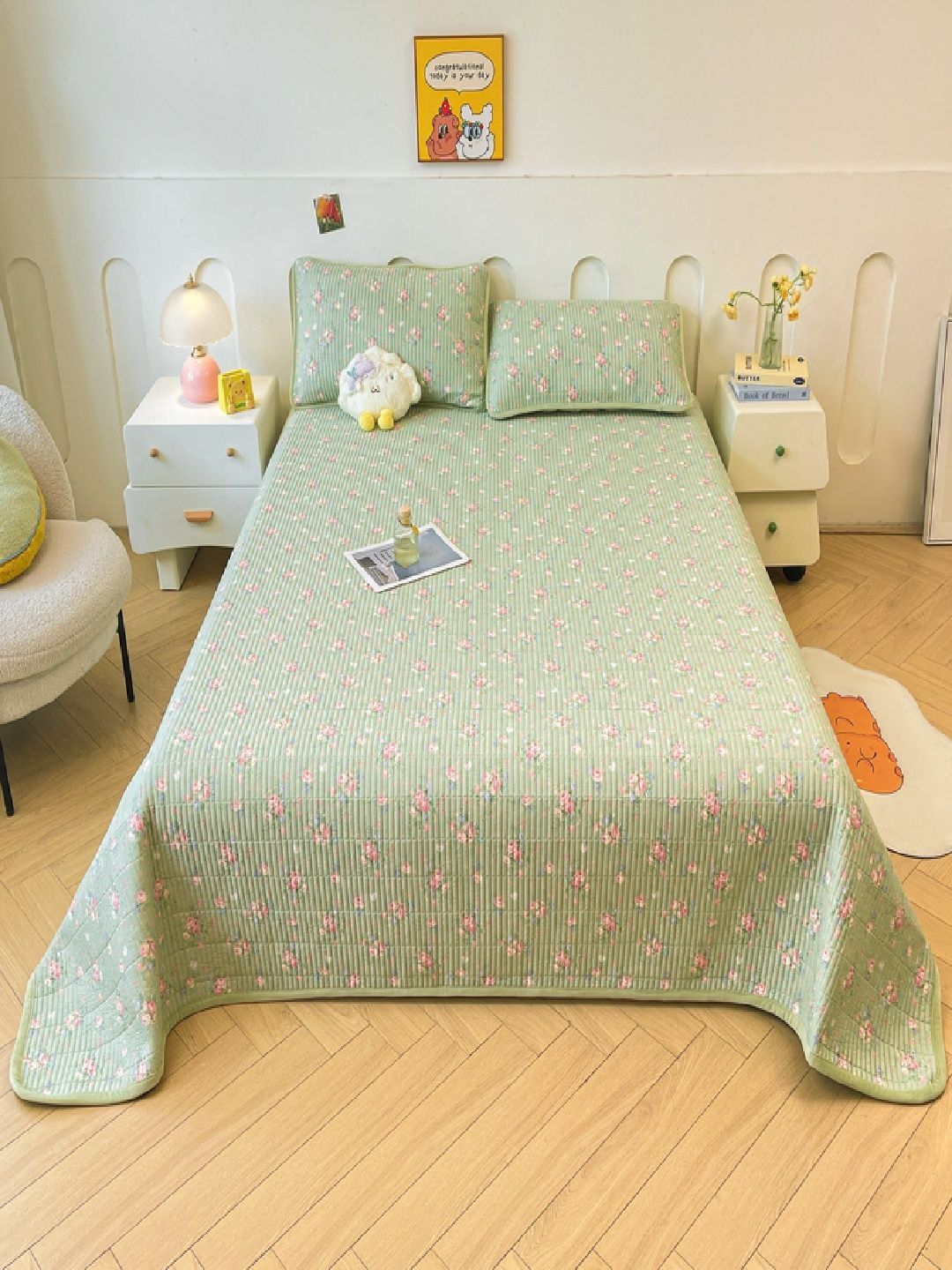 JC HOME 162TC Printed Single Bedcover With 2 Pillow Cover-picture-54