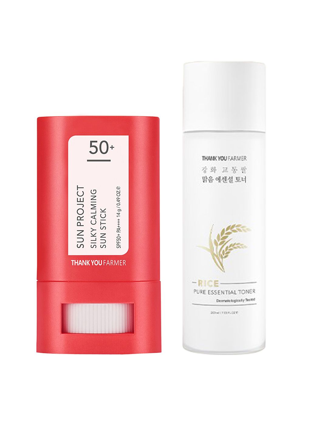 Thank You Farmer Set of Sun Project SPF50+ Sun Stick 14g & Rice Pure Essential Toner 200ml-picture-47