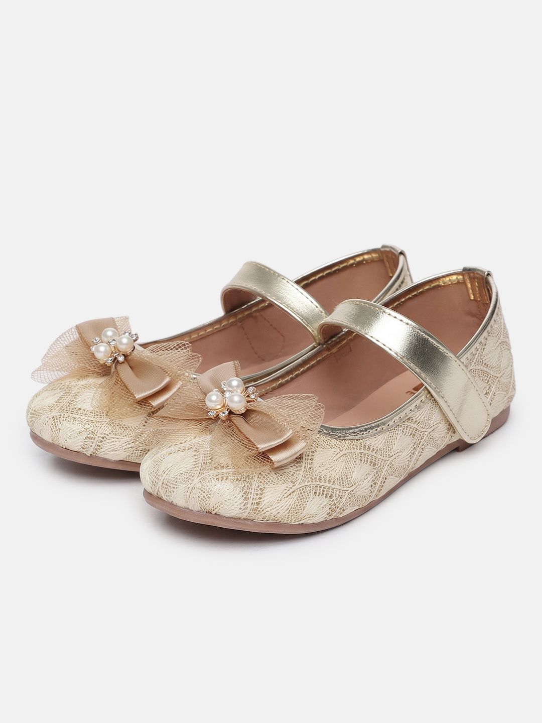 mothercare Girls Bow Woven Design Mary Janes Style Ballerinas-picture-47