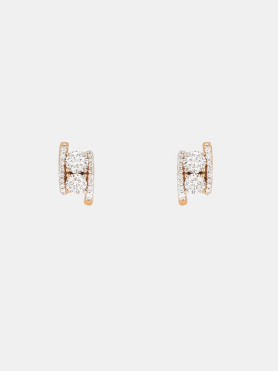 C KRISHNIAH CHETTY JEWELLERS PVT LTD 18Kt Gold Diamond Studded Earring - 2.59 g-picture-58