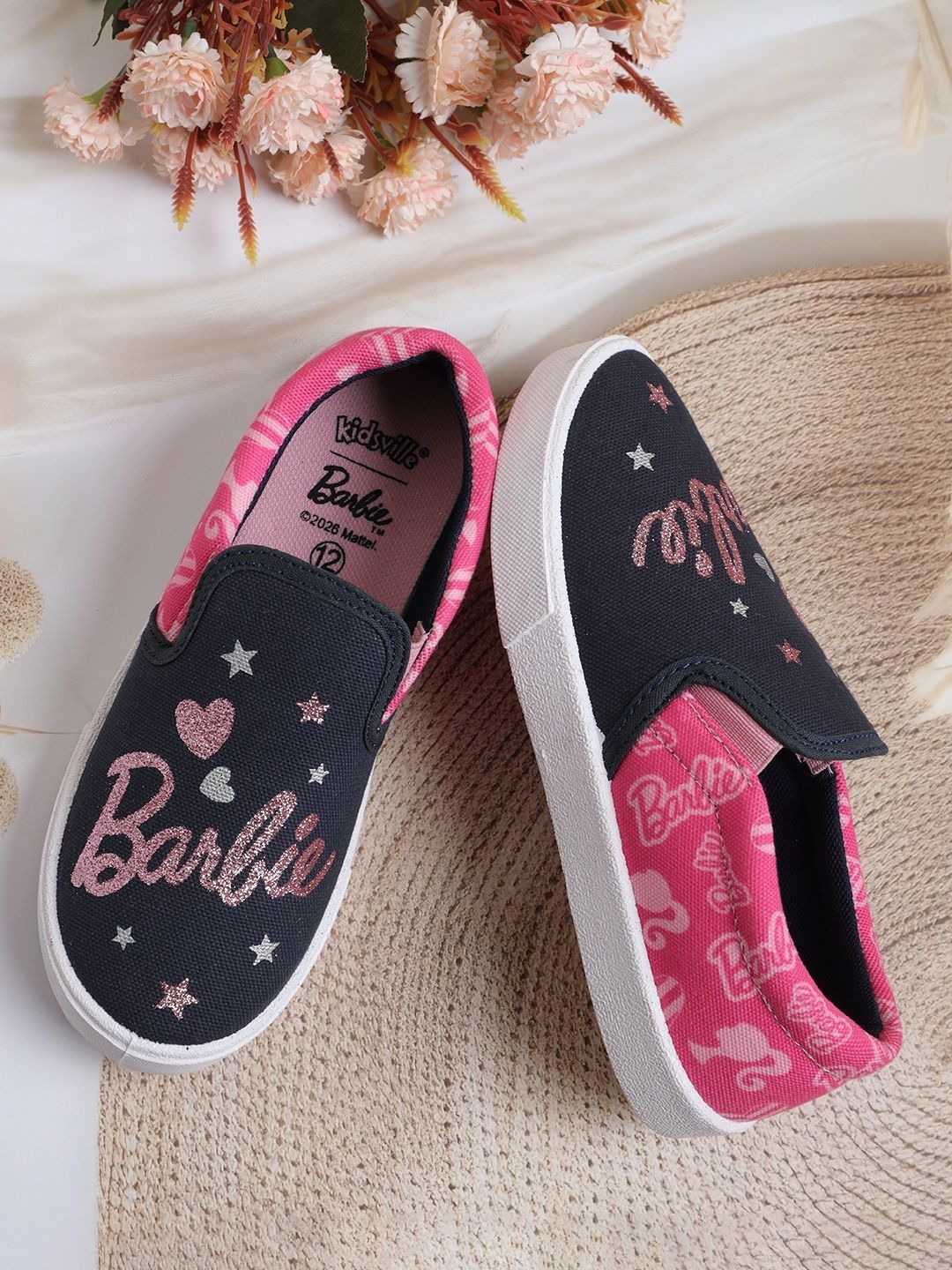 Kids Ville Girls Barbie Printed Round Toe Sneakers-picture-14