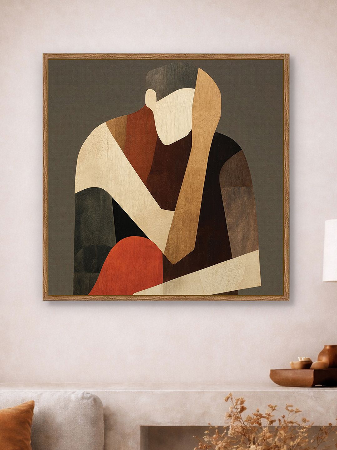 Art Street Brown & Multicoloured Single Piece Canvas Other Wall Paintings-picture-56