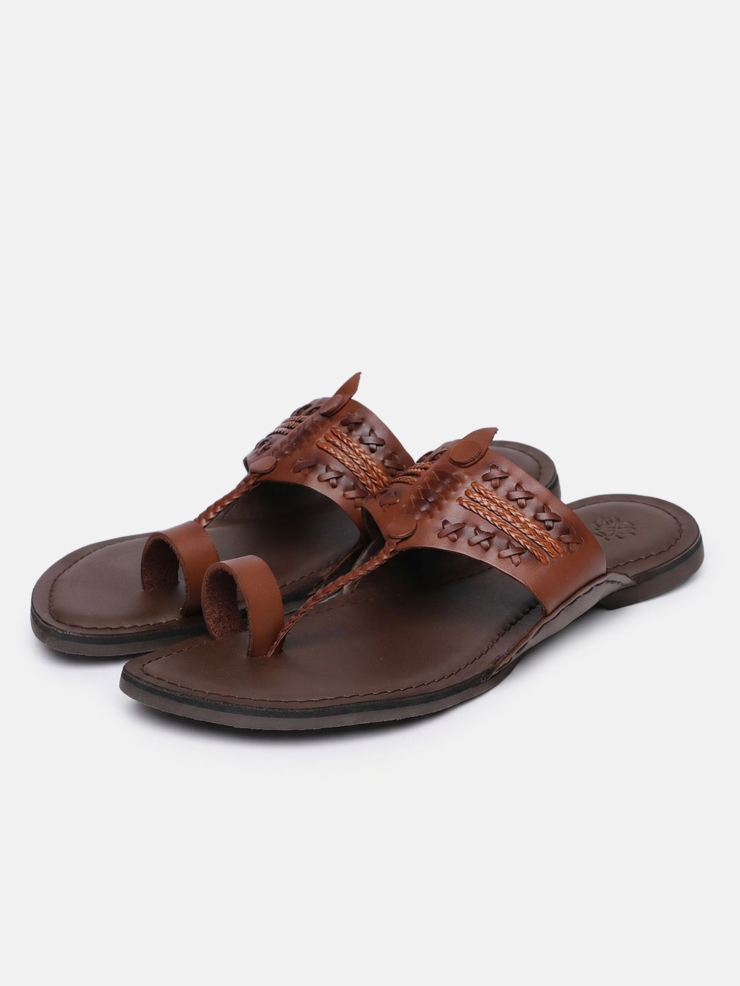 House of Pataudi Men Leather Kohlapuri Comfort Sandals-picture-37