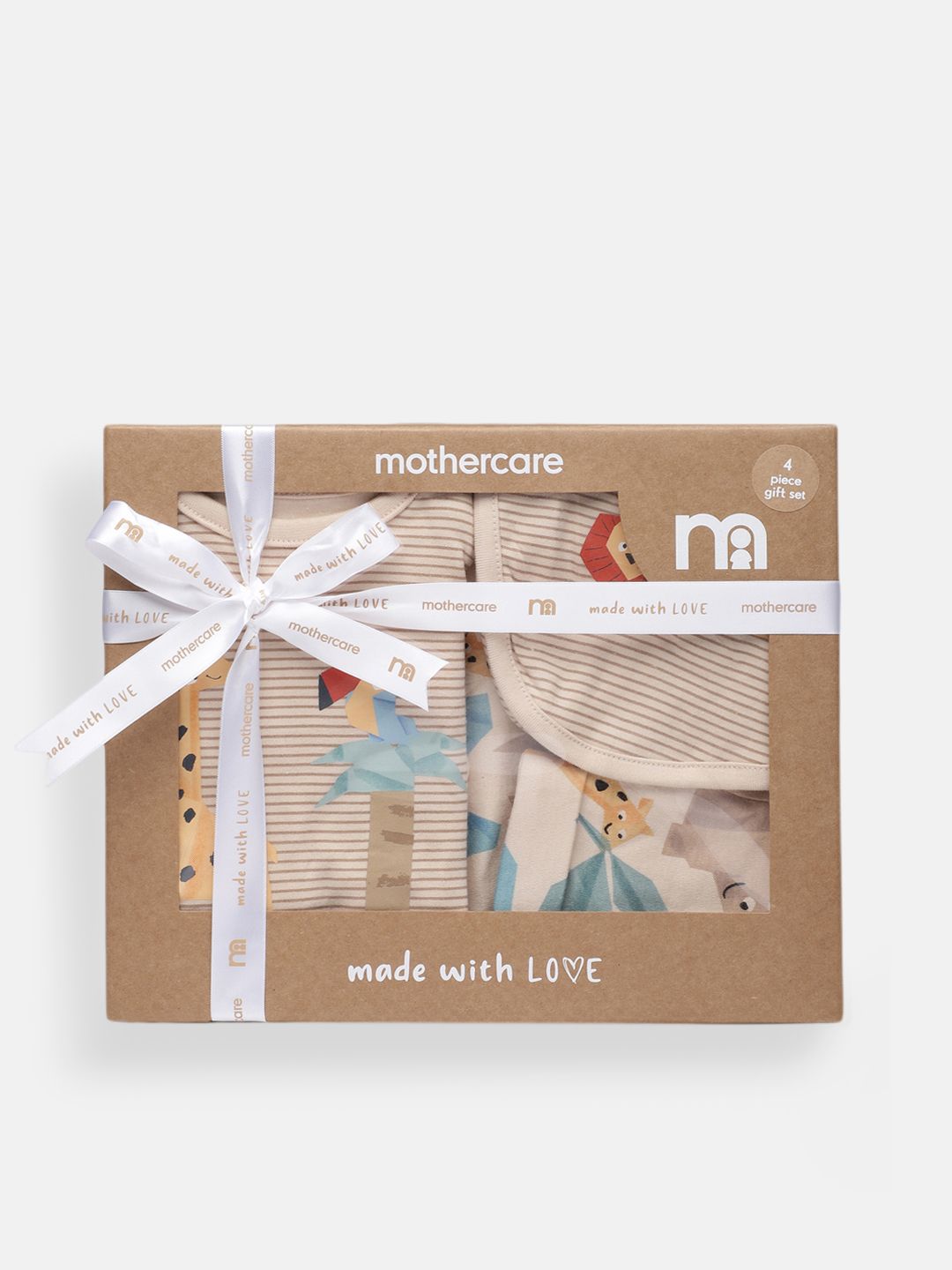 mothercare Infants Boys Pack of 4 Printed Pure Cotton Baby Apparel Gift Set-picture-34
