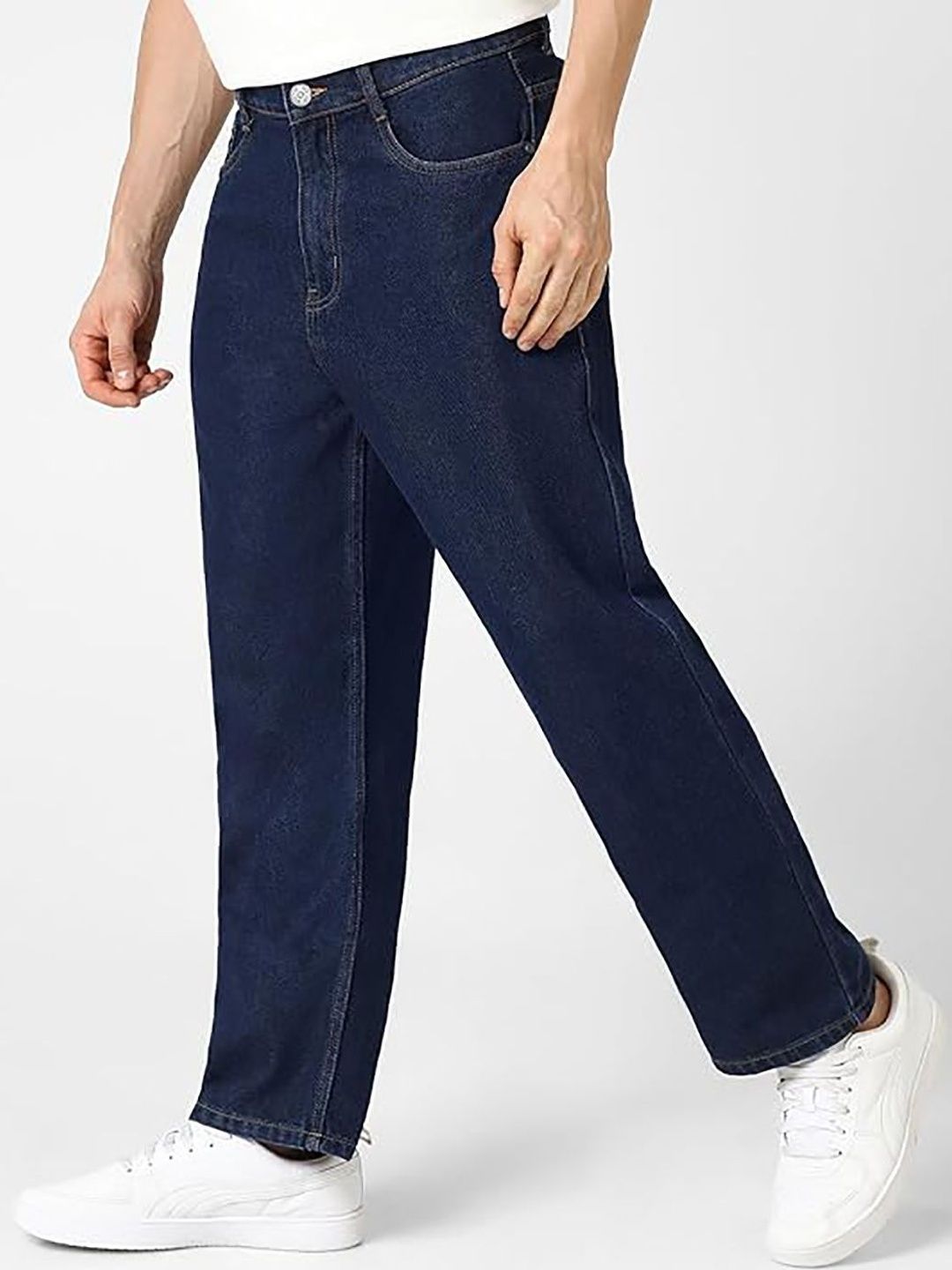 UNITED DENIM Men Loose Relaxed Fit Mid-Rise Stretchable Jeans-picture-41