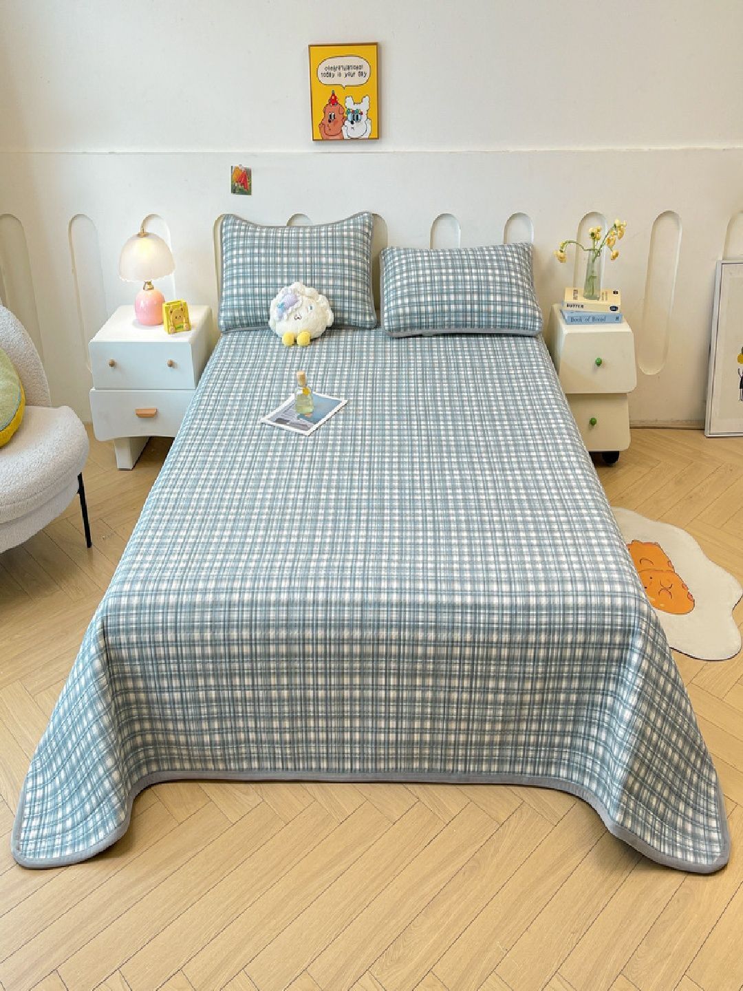 JC HOME 162TC Printed Double Queen Bedcover With 2 Pillow Cover-picture-14