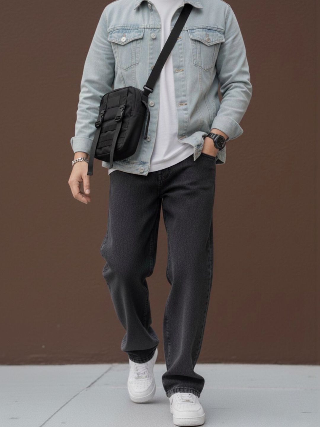 UNITED DENIM Men Loose Relaxed Fit Mid-Rise Stretchable Jeans-picture-19