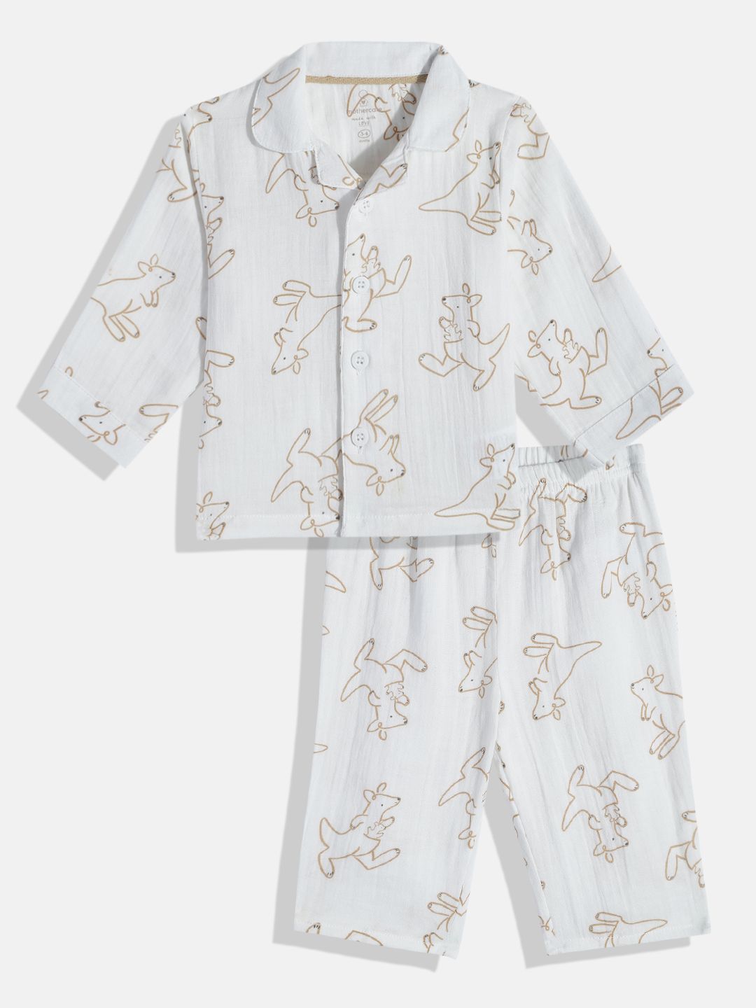 mothercare Infants Kids Printed Lapel Collar Night suits-picture-31