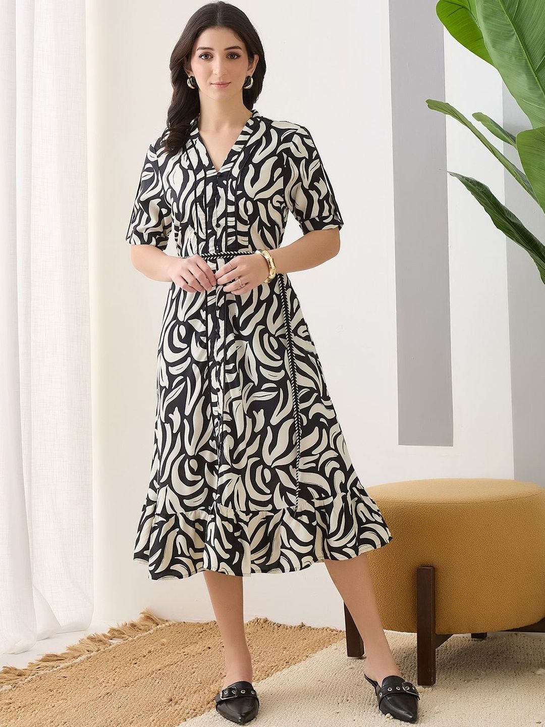 Latin Quarters Print Dress-image-40
