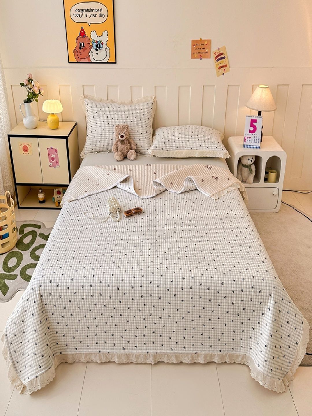 JC HOME 162TC Printed Double King Bedcover With 2 Pillow Cover-picture-31