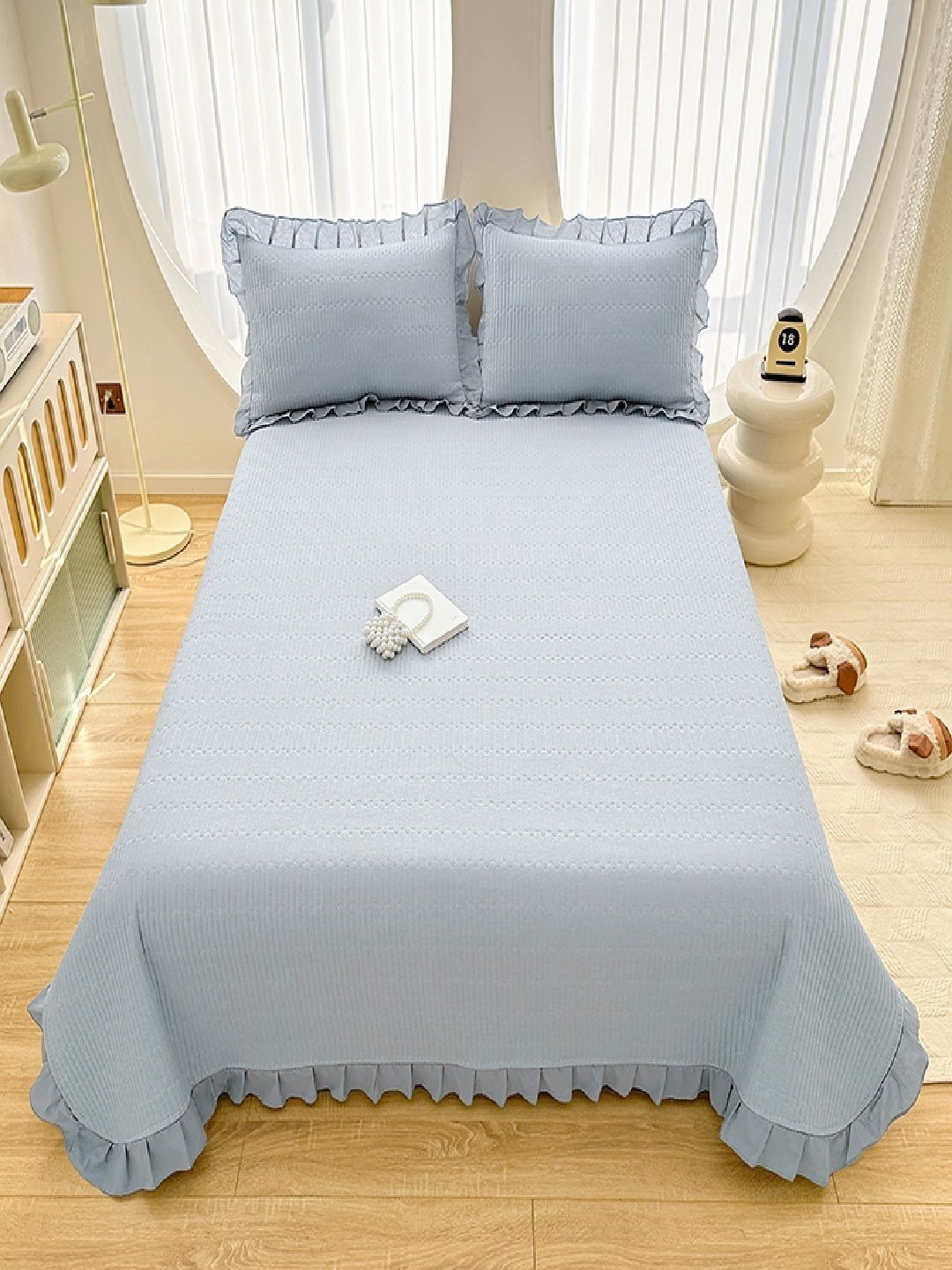 JC HOME 162TC Printed Double King Bedcover With 2 Pillow Cover-picture-47
