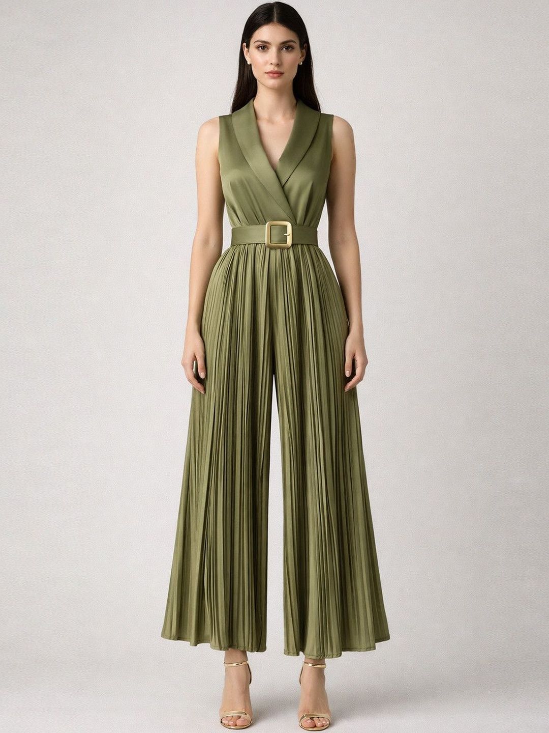 Suo V-Neck Shawl Neck Jumpsuit-picture-11