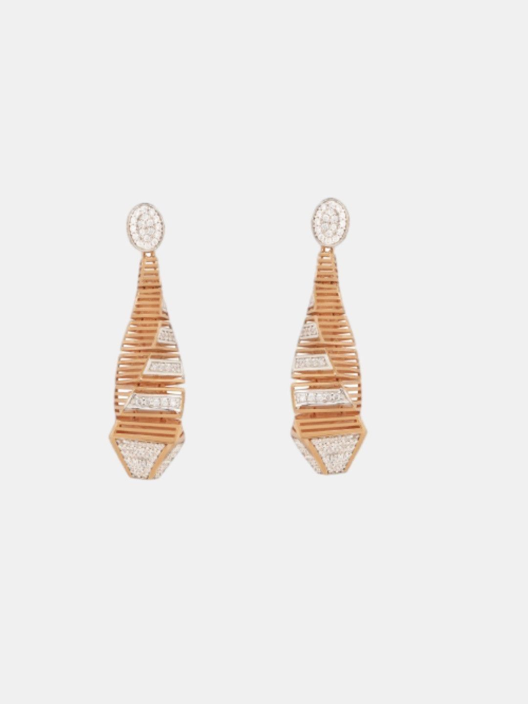 C KRISHNIAH CHETTY JEWELLERS PVT LTD 18KT Rose Gold Earrings -10.49g-picture-39