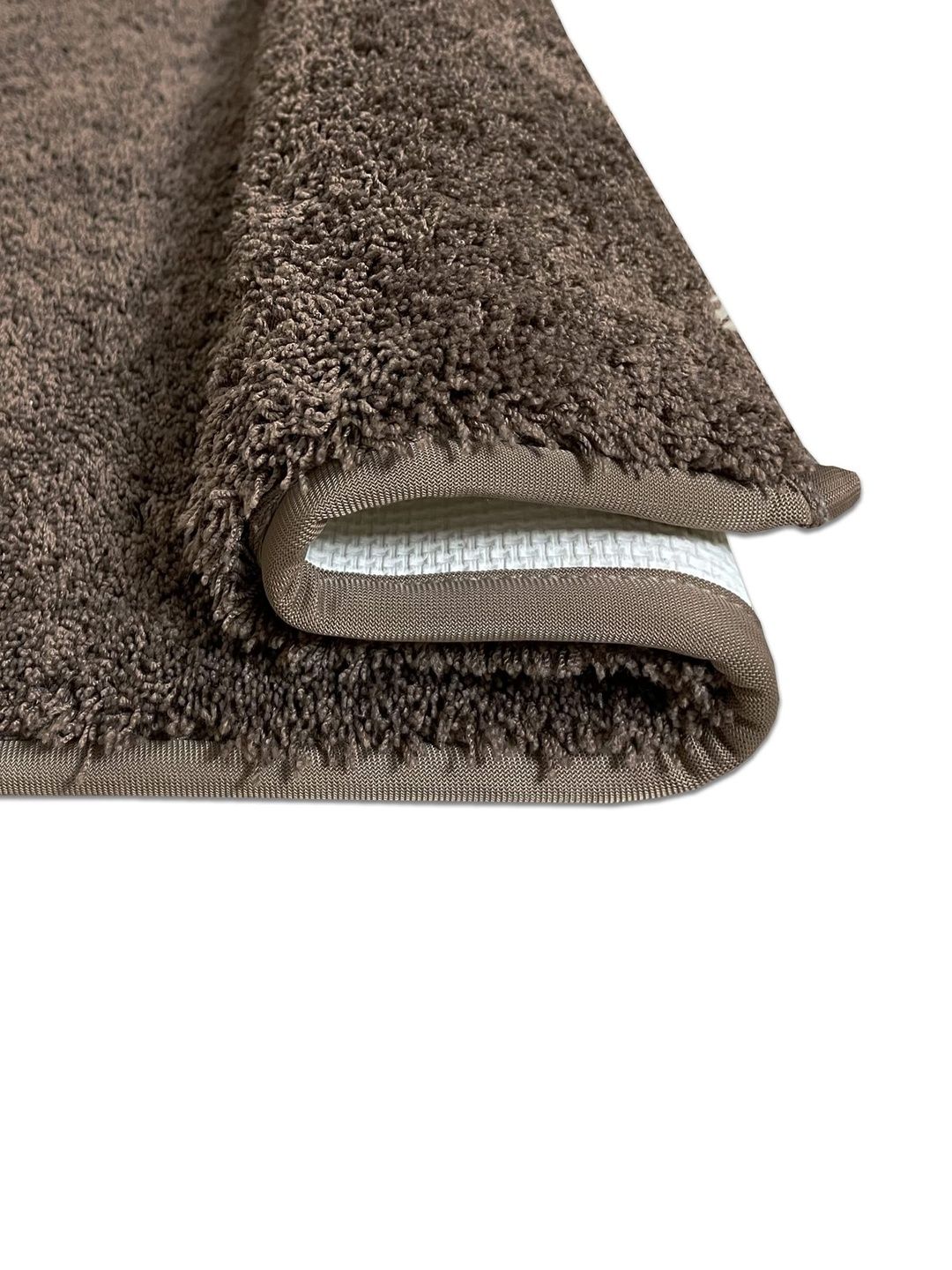 SPACES Brown Textured 2376 GSM Anti-Skid Bath Rugs-image-41