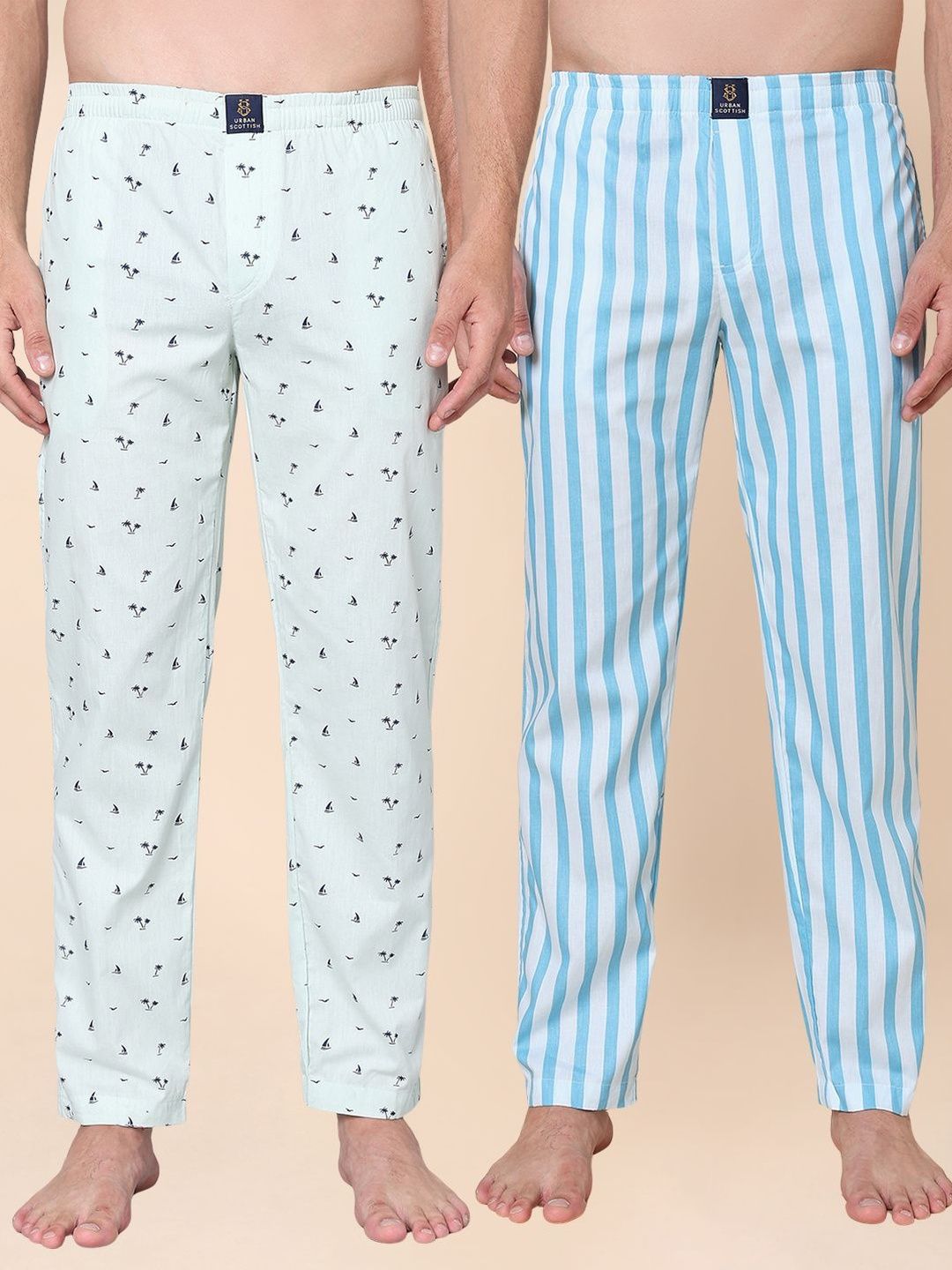 URBAN SCOTTISH Pack of 2 Cotton Lounge Pants-picture-42