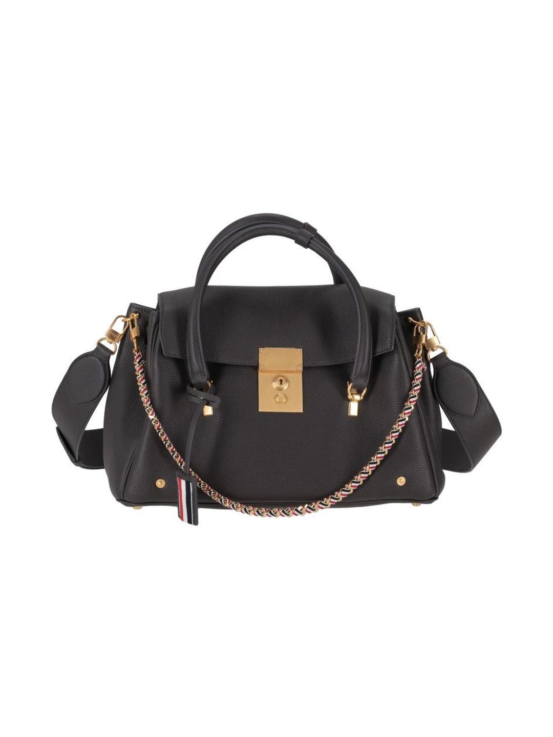 Thom Browne Dark Grey Mrs. Thom Satchel-image-26