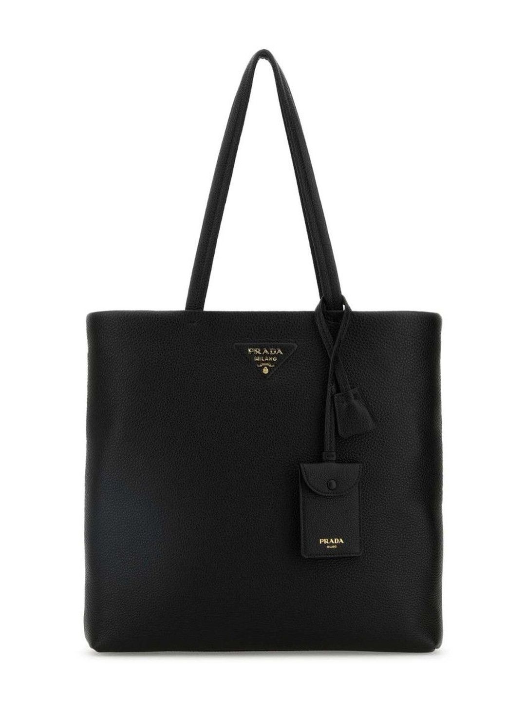 Prada Black Triangle Logo Tote Bag-picture-11