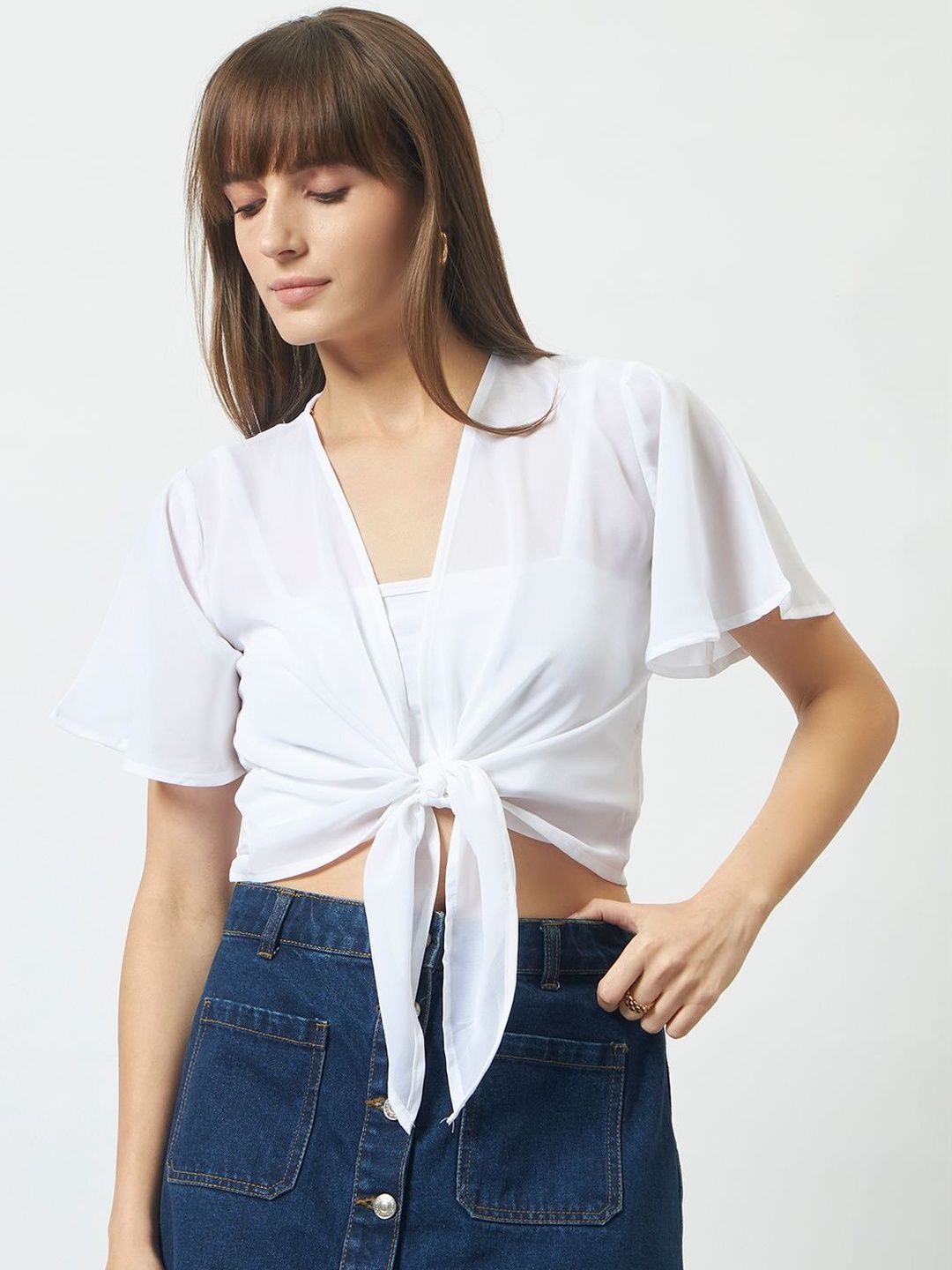 Trend Arrest Women Crop Tie-Up Shrug-picture-39