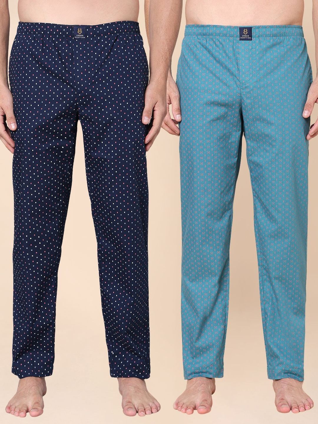 URBAN SCOTTISH Pack of 2 Cotton Lounge Pants-picture-27