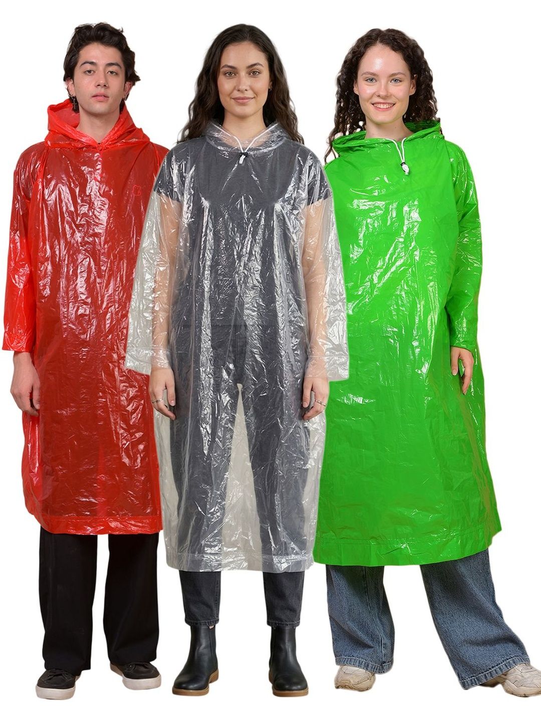 Dollar Unisex Waterproof PVC Rain Poncho with Adjustable Hood-picture-52