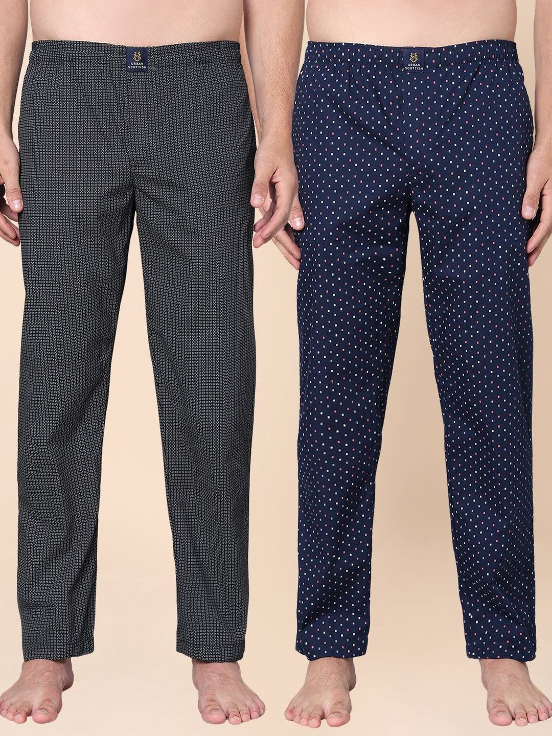 URBAN SCOTTISH Pack of 2 Cotton Lounge Pants-picture-31
