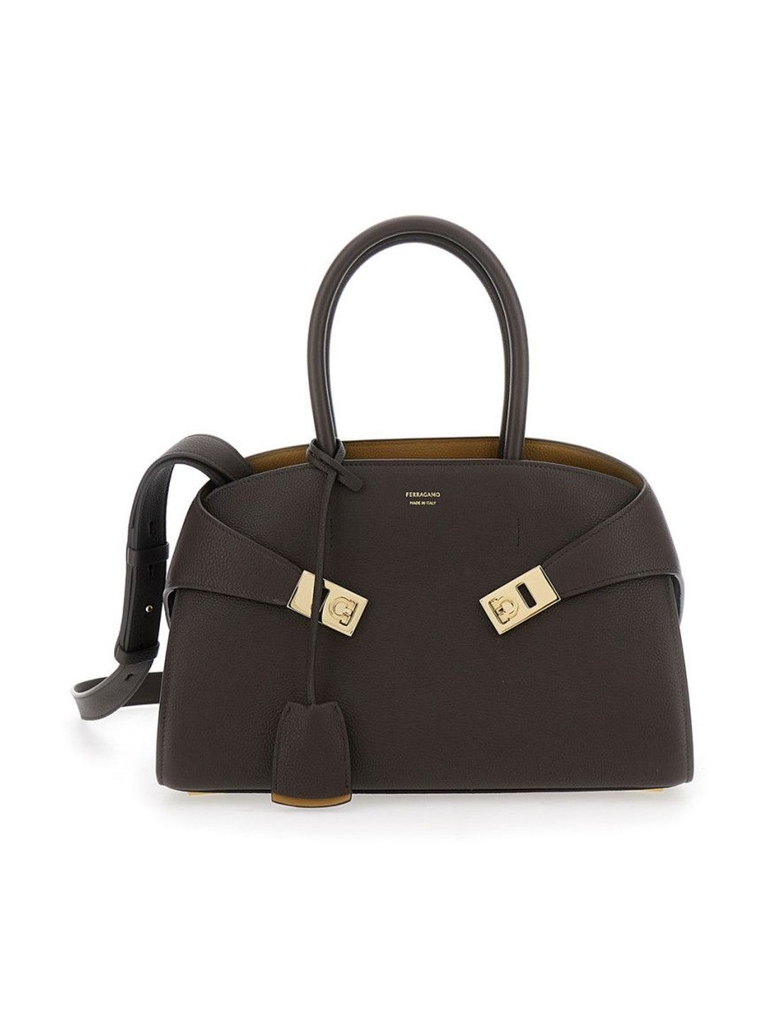 Ferragamo Brown Hug Bicolor Handbag-picture-13