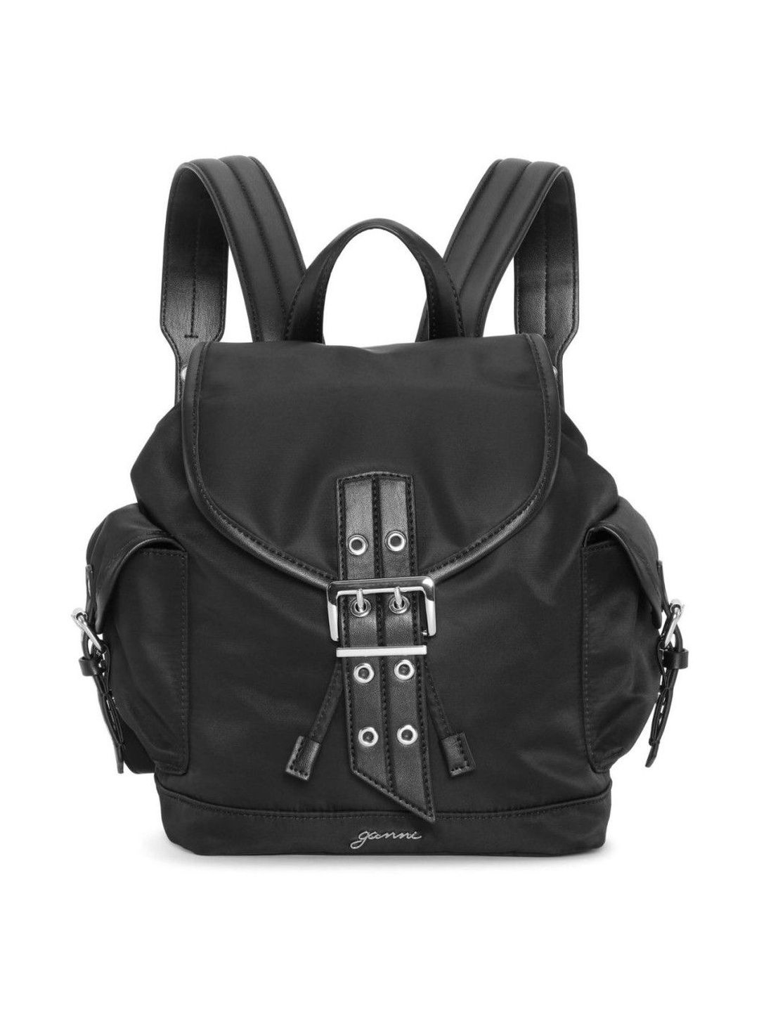 Ganni Black Bucky Recycled Nylon Backpack-picture-25