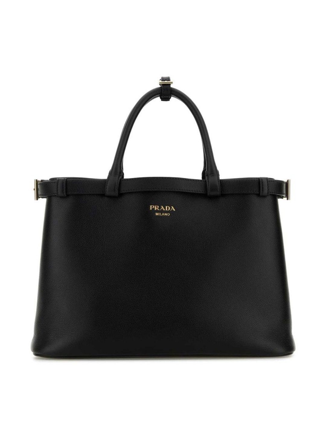Prada Black Buckle Medium Handbag-image-2