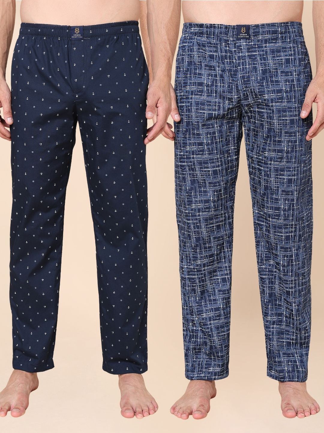 URBAN SCOTTISH Pack of 2 Cotton Lounge Pants-picture-39