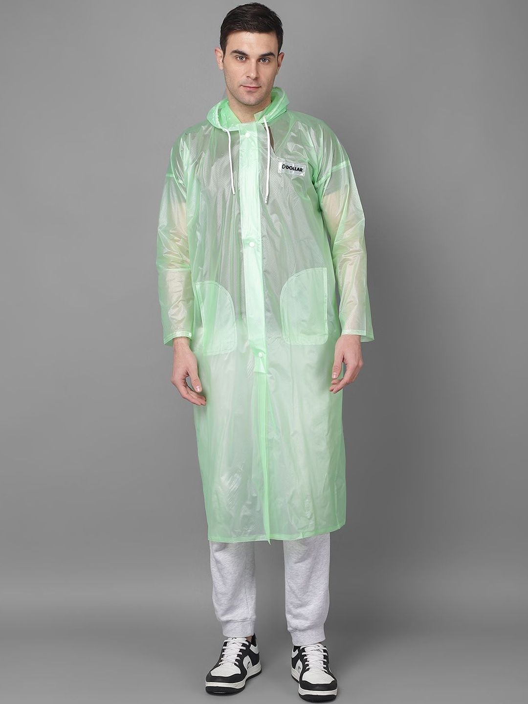Dollar Solid Attached Hood Rain Suit-image-14