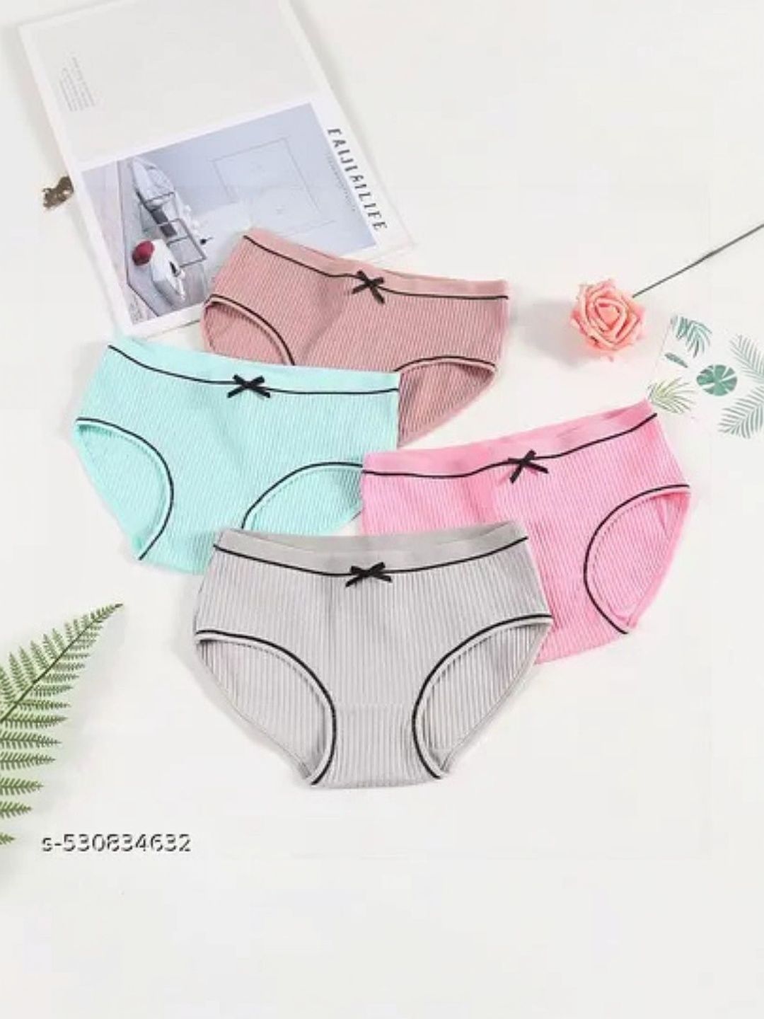 SWAPN ENTERPRISE Women Striped Assorted Cotton Hipster Briefs-picture-20
